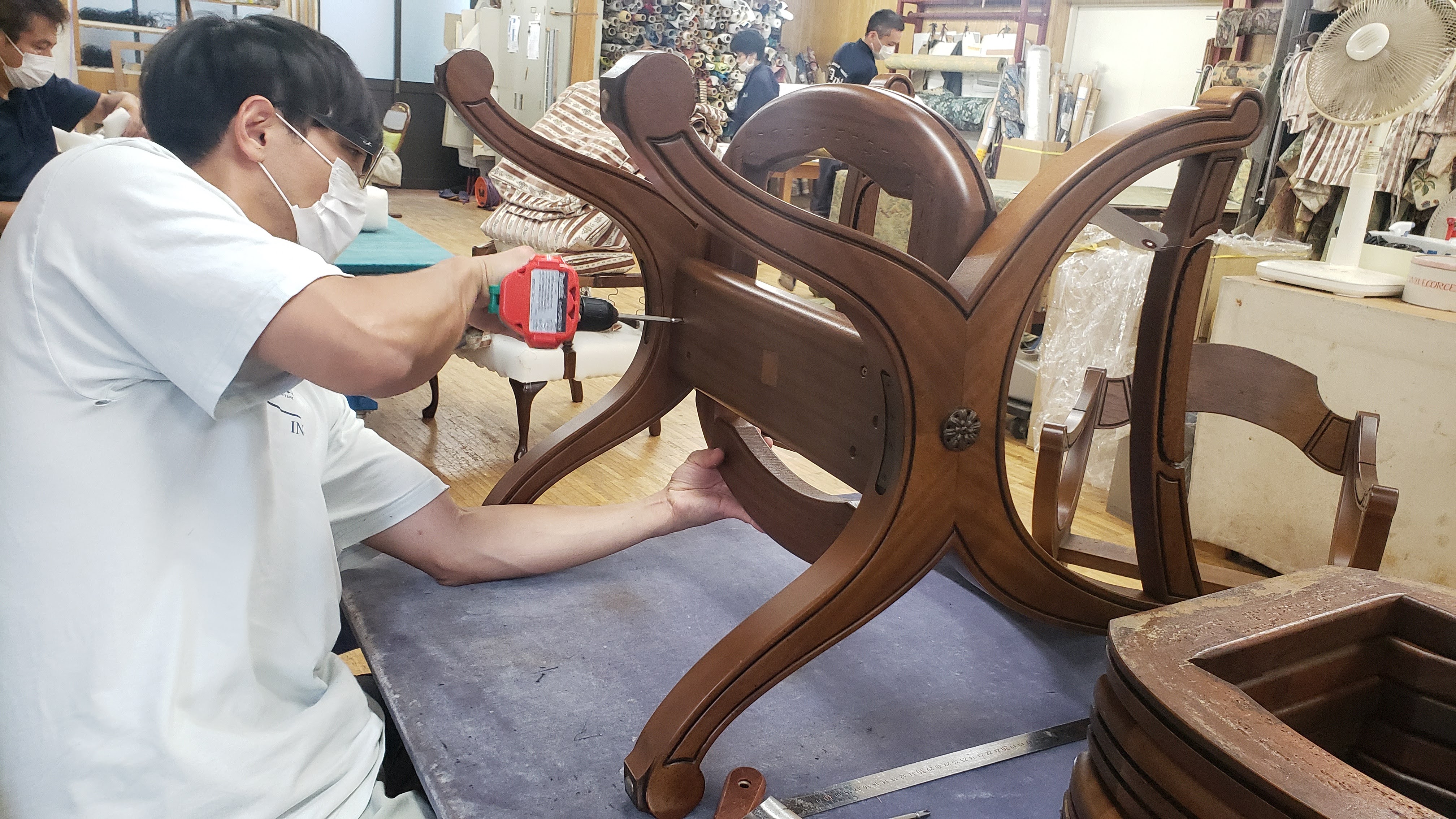 家具修理　ドレクセル家具修理　リメイク　張替え